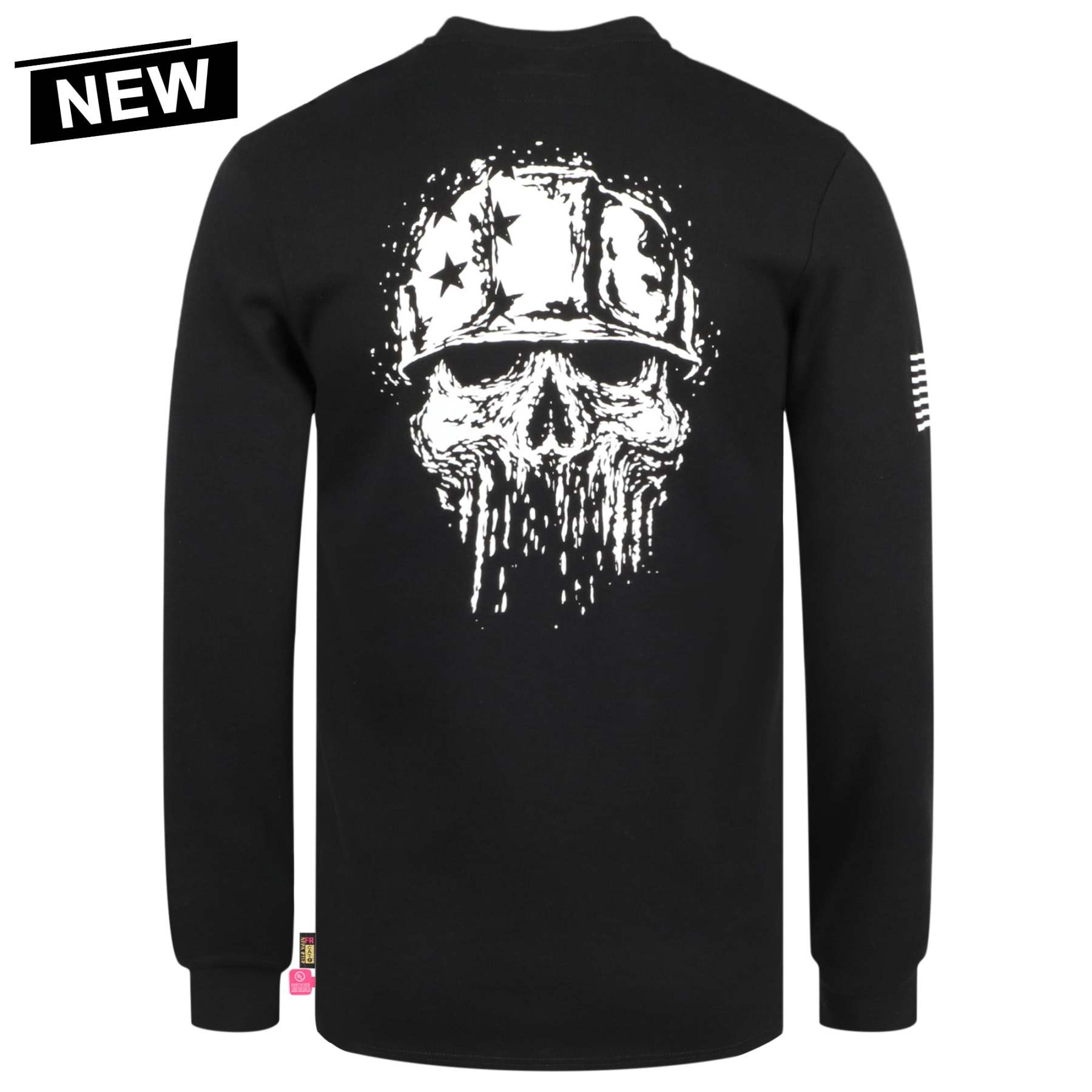 7oz Midweight Flame Resistant Flag/Skull Print Henley T-Shirts NFPA2112 CAT2