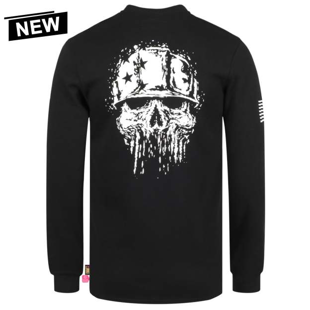 7oz Midweight Flame Resistant Flag/Skull Print Henley T-Shirts NFPA2112 CAT2