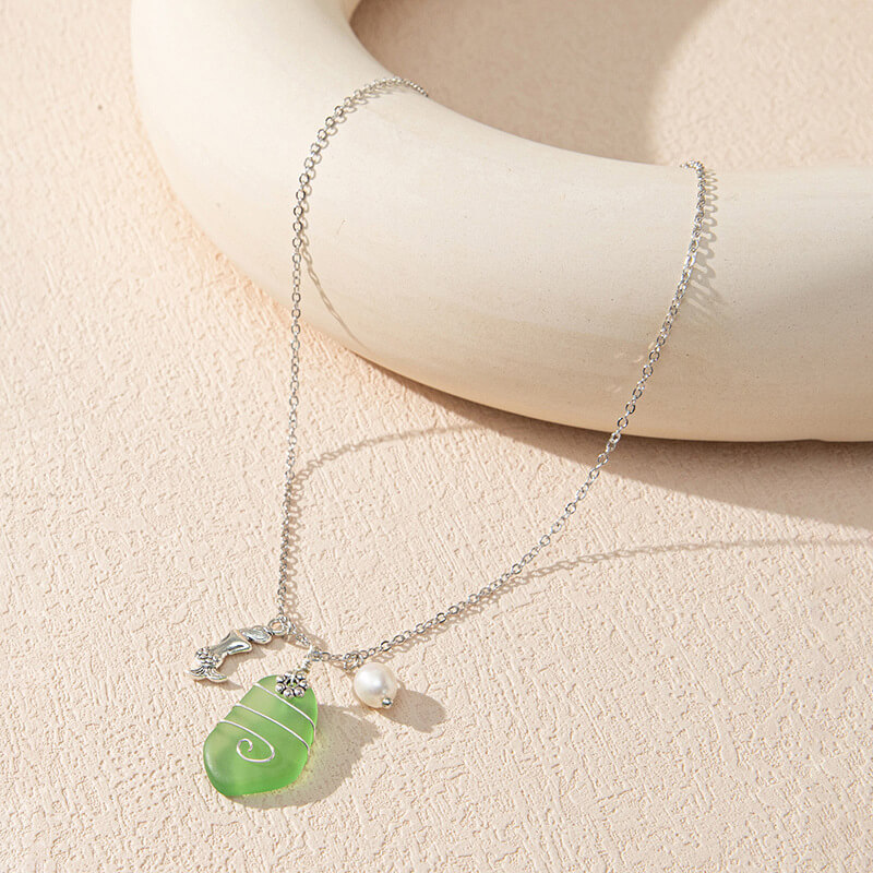 Sea Glass Pendant Necklace