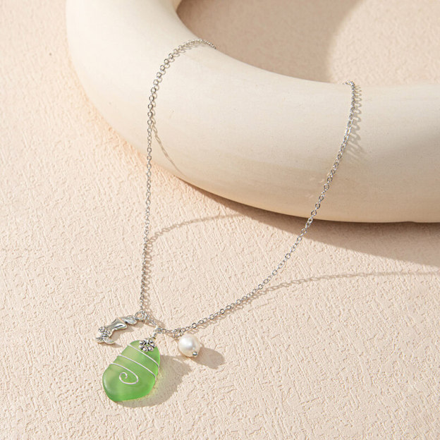 Sea Glass Pendant Necklace