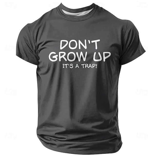 Men's Hang In There It Gets Worse Funny T Shirt Short Sleeve T shirt 3D Print Crew Neck Shirt Fashion Daily Basic Street Casual Black Red Blue Summer Spring Clothing Apparel
