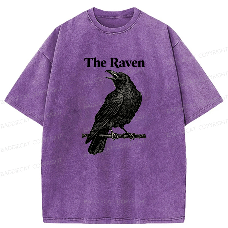 Baddiecat The Raven Washed T-shirt