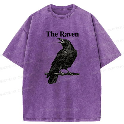 Baddiecat The Raven Washed T-shirt
