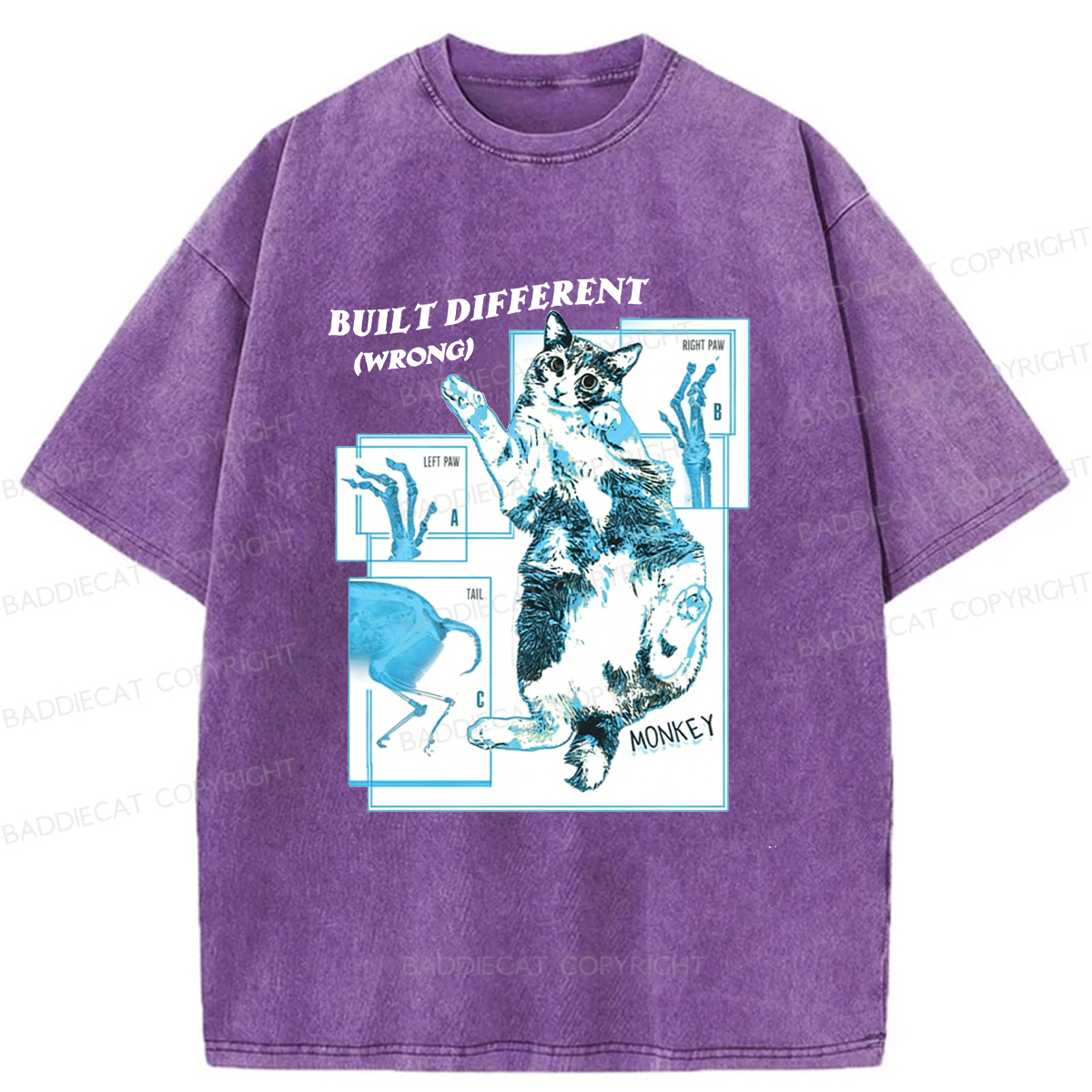 Baddiecat AI Malfunction Washed T-shirt