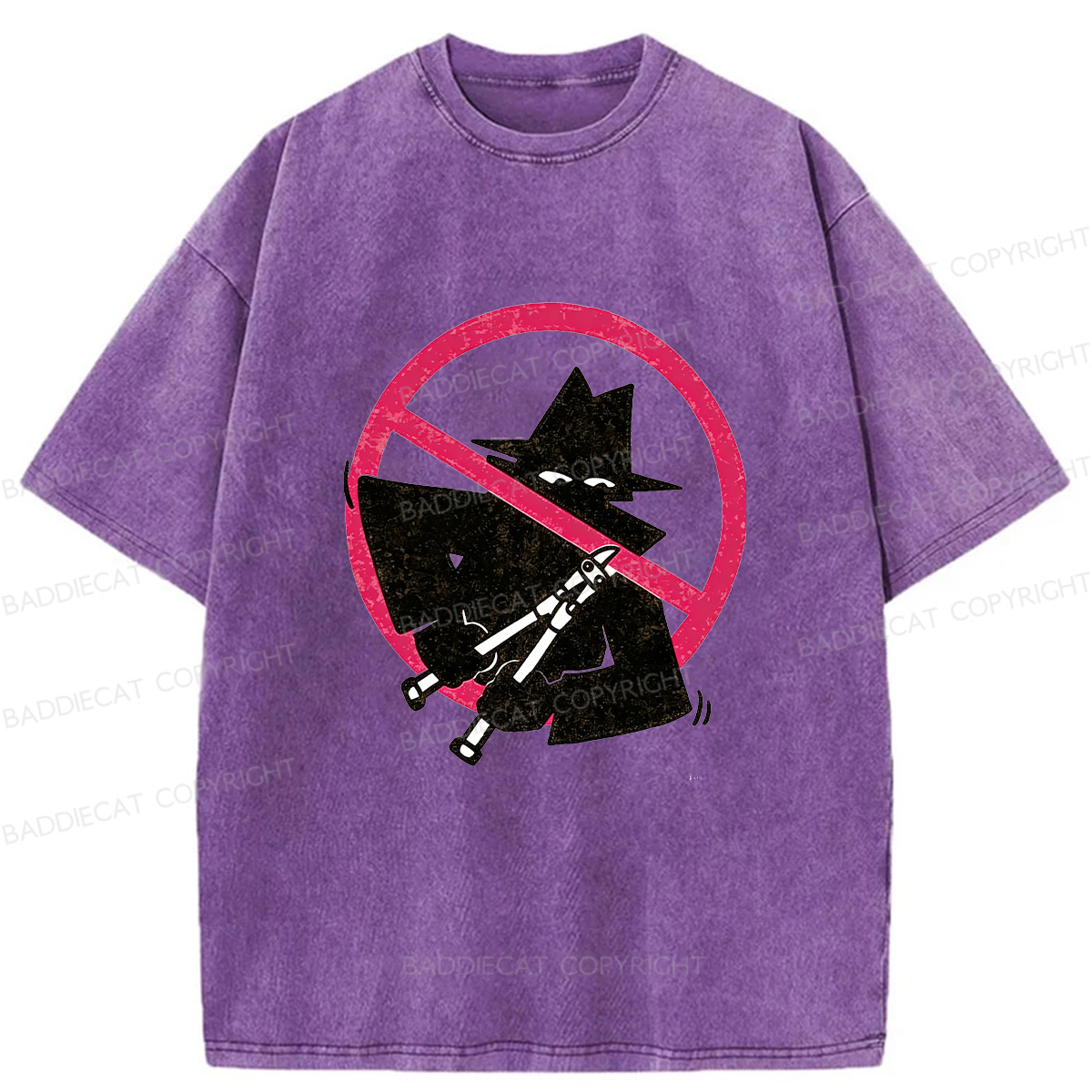 Baddiecat Intruder Washed T-shirt
