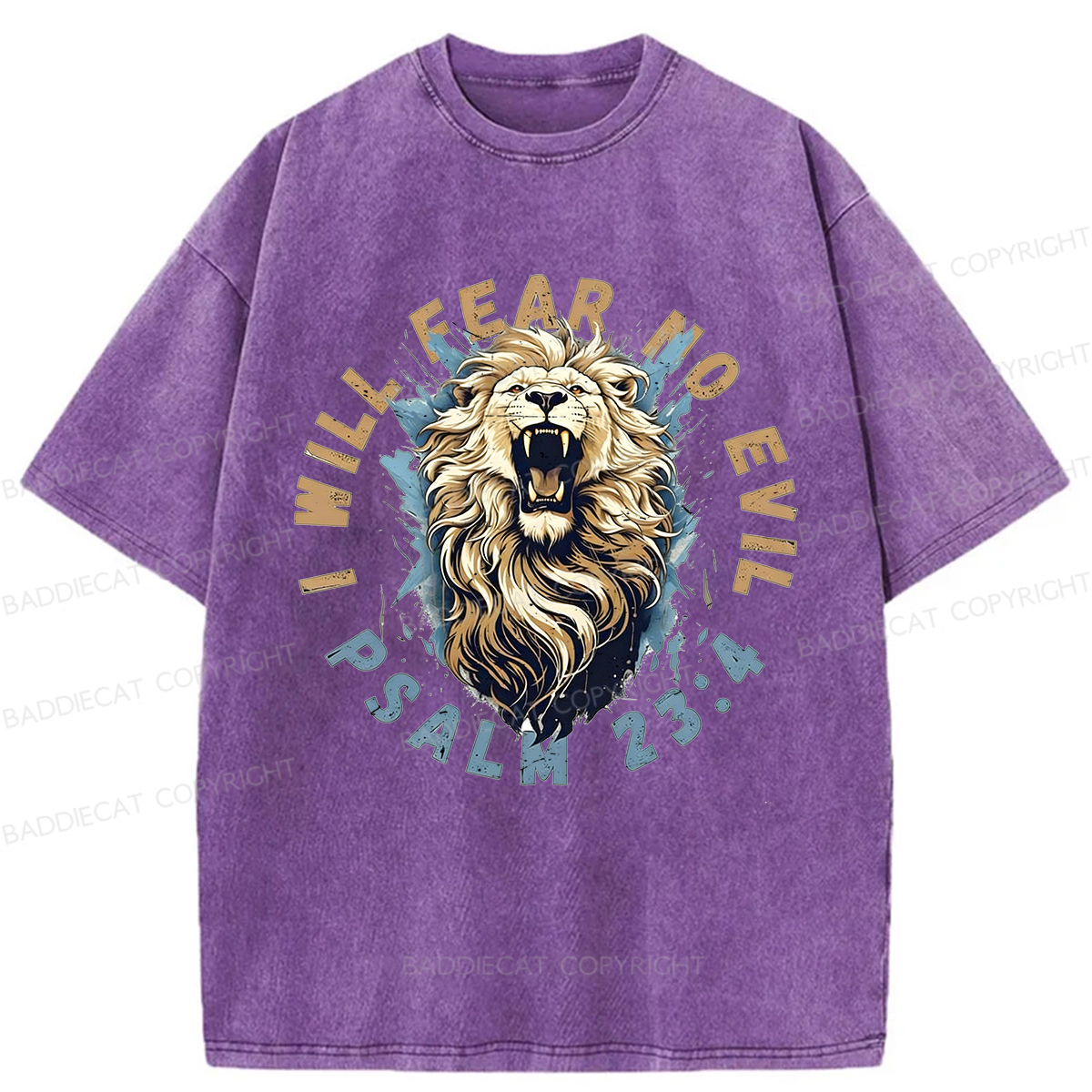 Baddiecat Lion of Judah Washed T-shirt