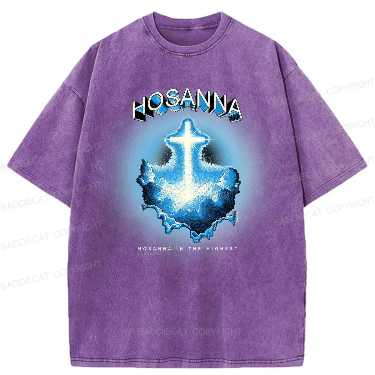 Baddiecat Hosanna In The Highest Washed T-shirt