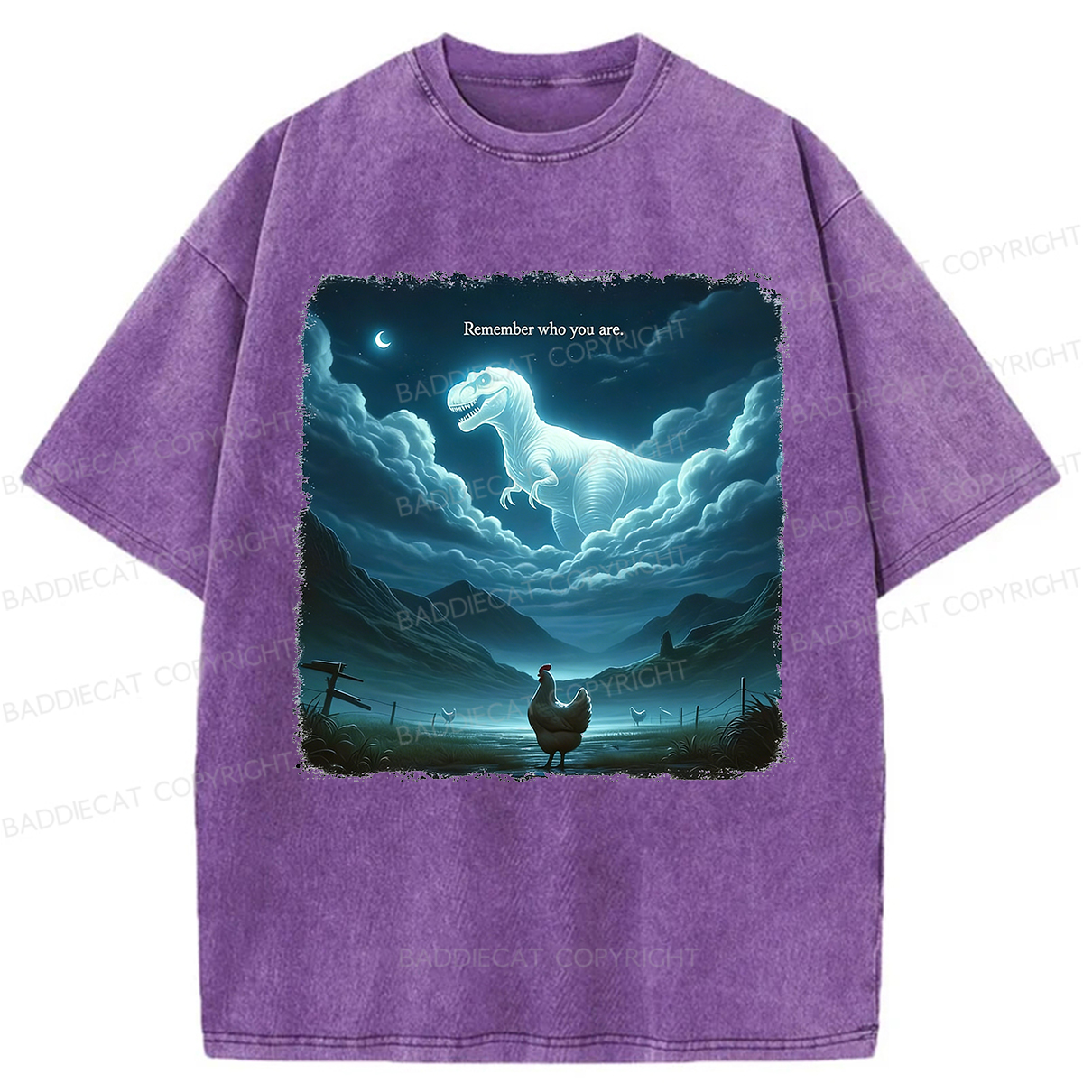 Baddiecat Remember Who You Are Washed T-shirt