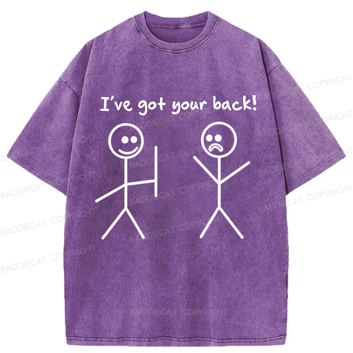 Baddiecat I've Got Your Back Washed T-shirt
