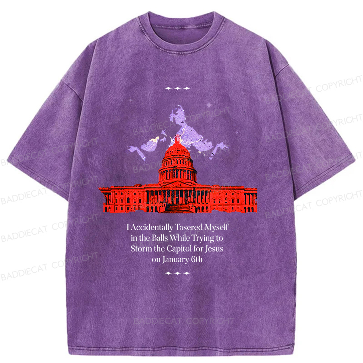 Baddiecat Love Jesus Washed T-shirt