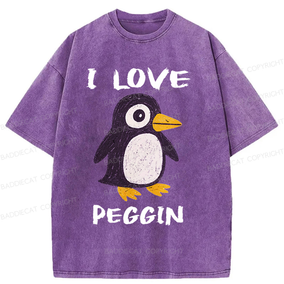 Baddiecat I LOVE PEGGING Washed T-shirt