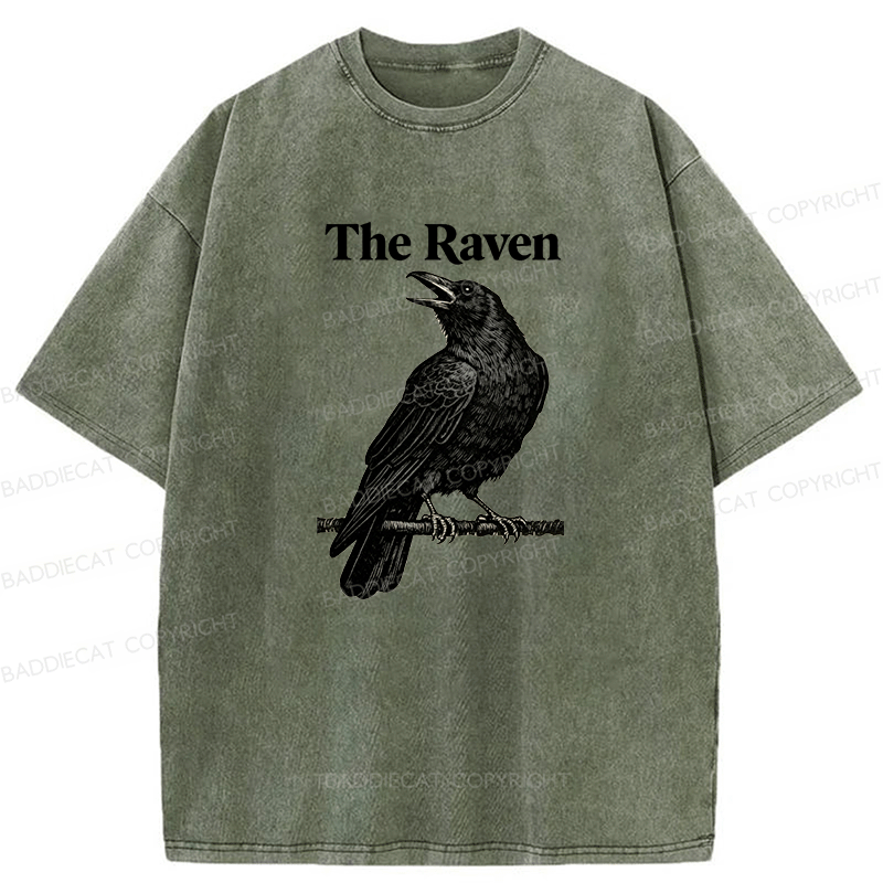 Baddiecat The Raven Washed T-shirt