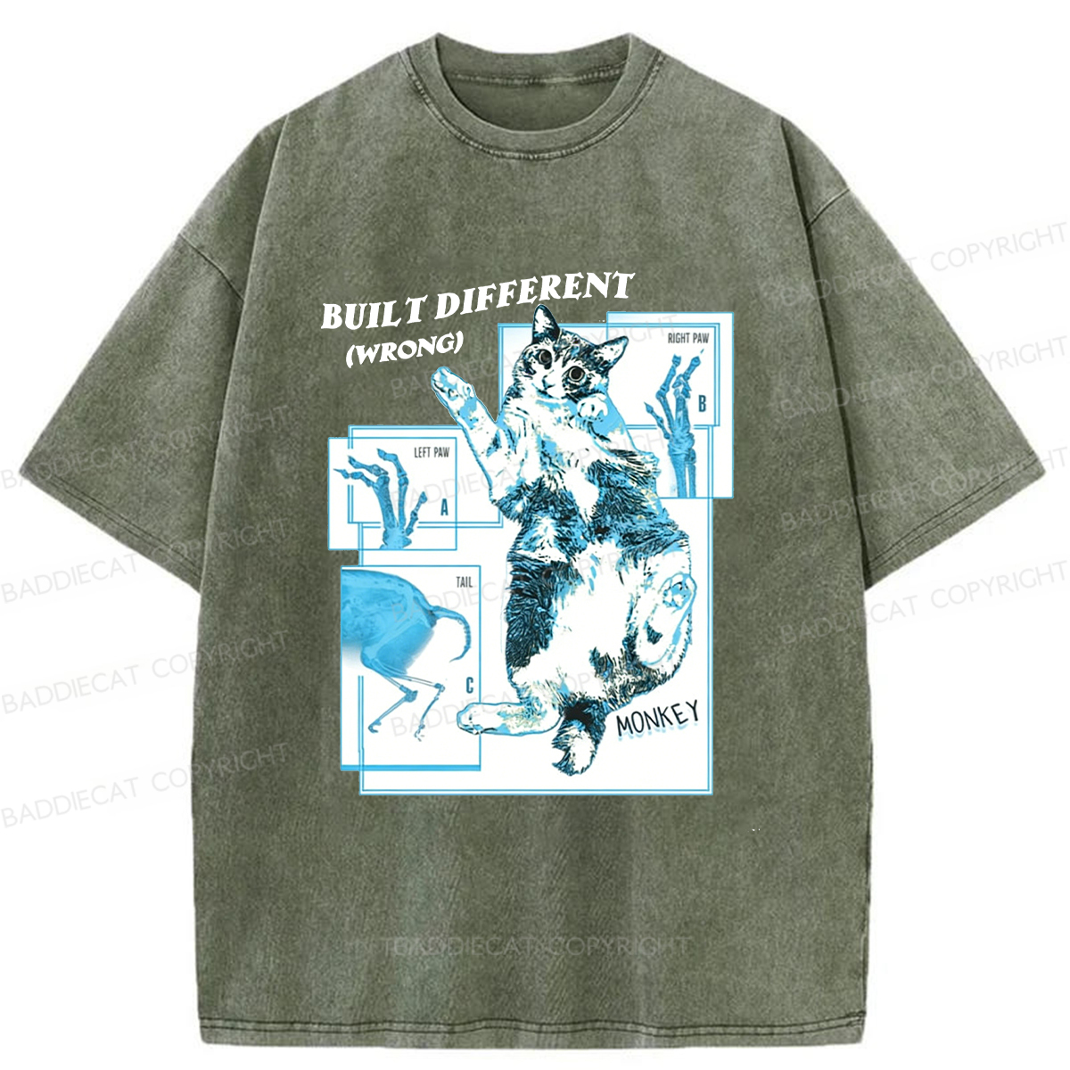 Baddiecat AI Malfunction Washed T-shirt