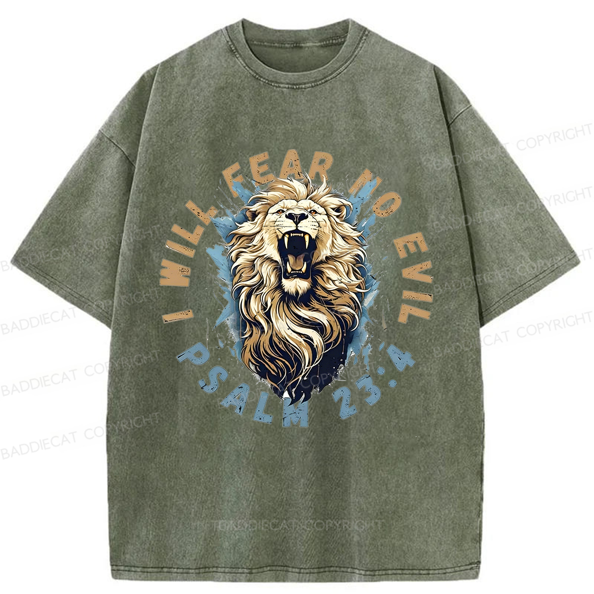 Baddiecat Lion of Judah Washed T-shirt
