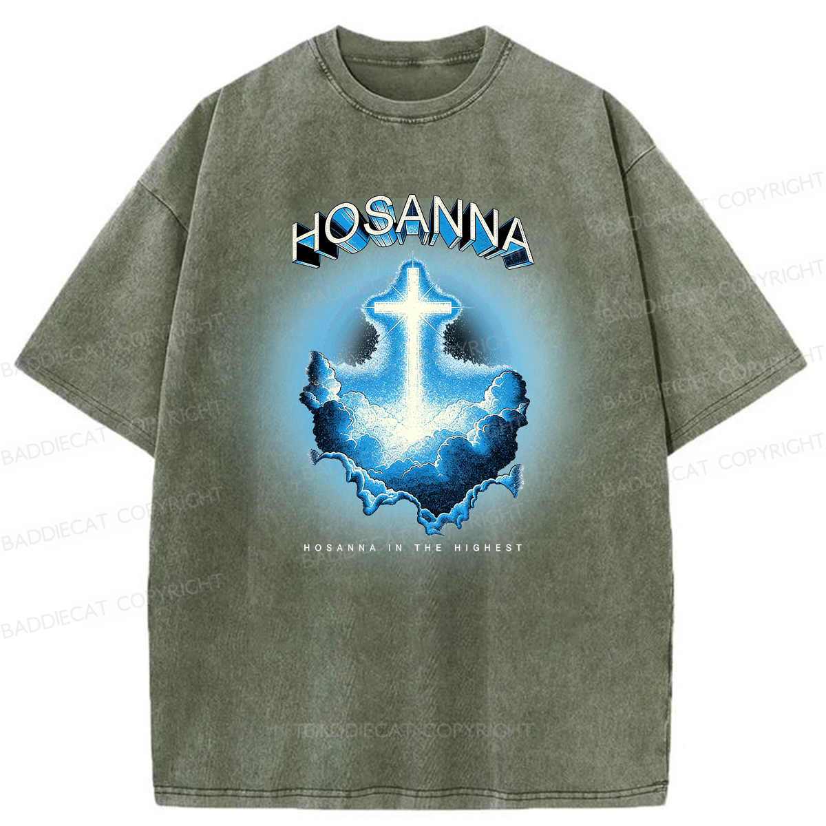 Baddiecat Hosanna In The Highest Washed T-shirt