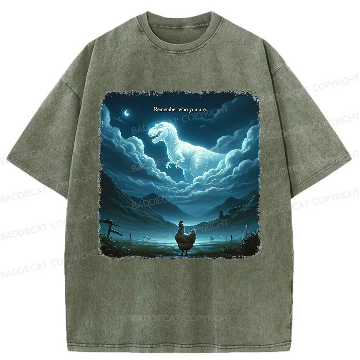 Baddiecat Remember Who You Are Washed T-shirt