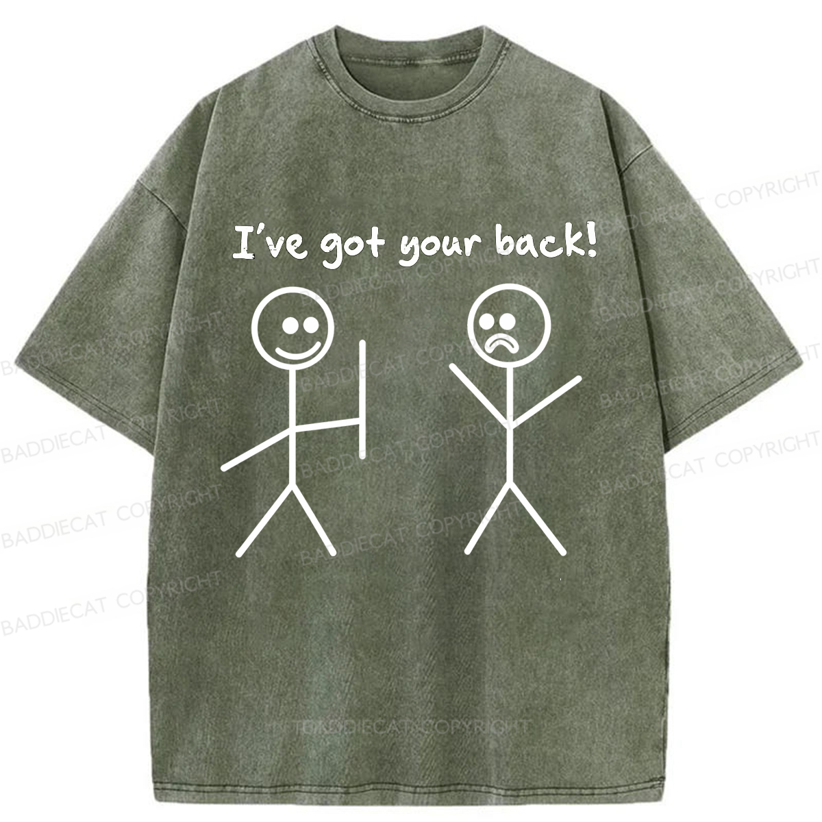 Baddiecat I've Got Your Back Washed T-shirt