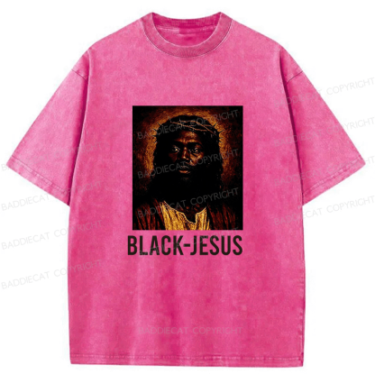 Baddiecat Black Jesus Washed T-shirt