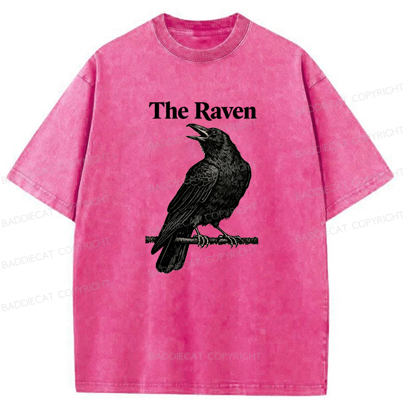Baddiecat The Raven Washed T-shirt