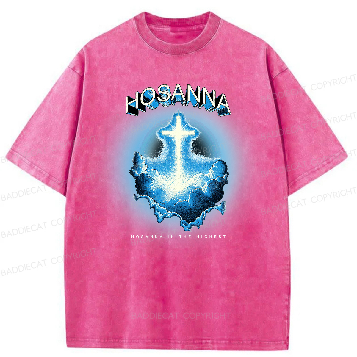Baddiecat Hosanna In The Highest Washed T-shirt