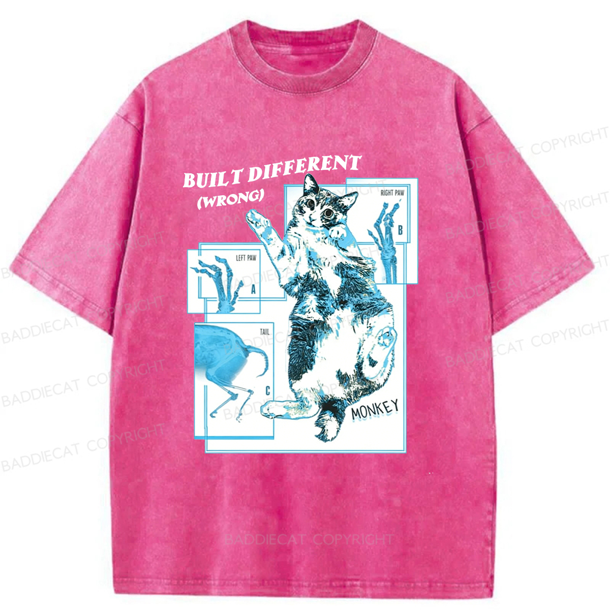 Baddiecat AI Malfunction Washed T-shirt