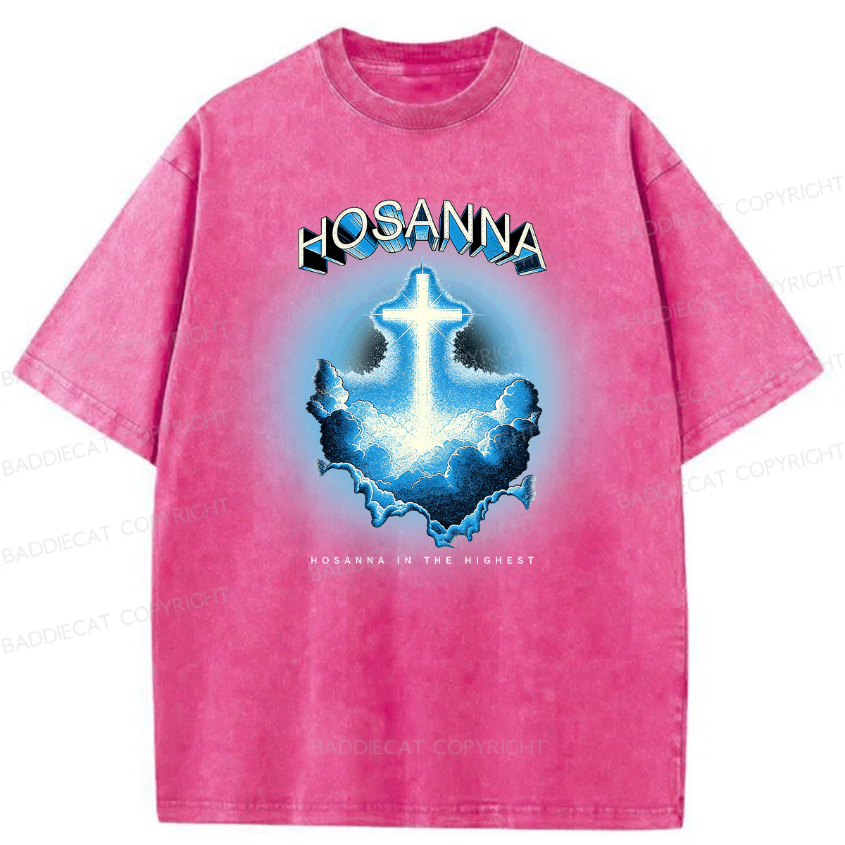 Baddiecat Hosanna In The Highest Washed T-shirt