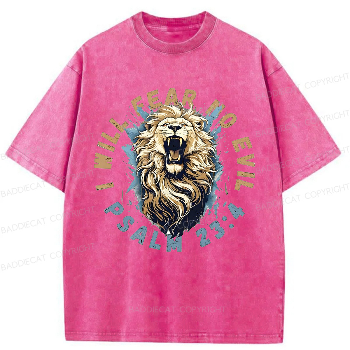 Baddiecat Lion of Judah Washed T-shirt