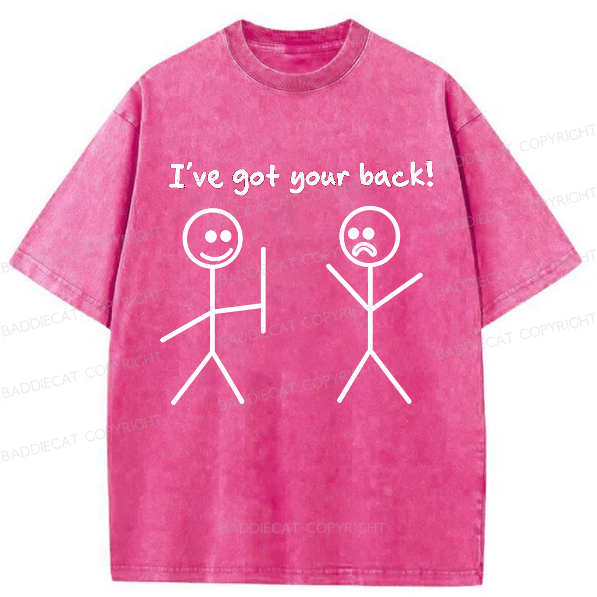 Baddiecat I've Got Your Back Washed T-shirt