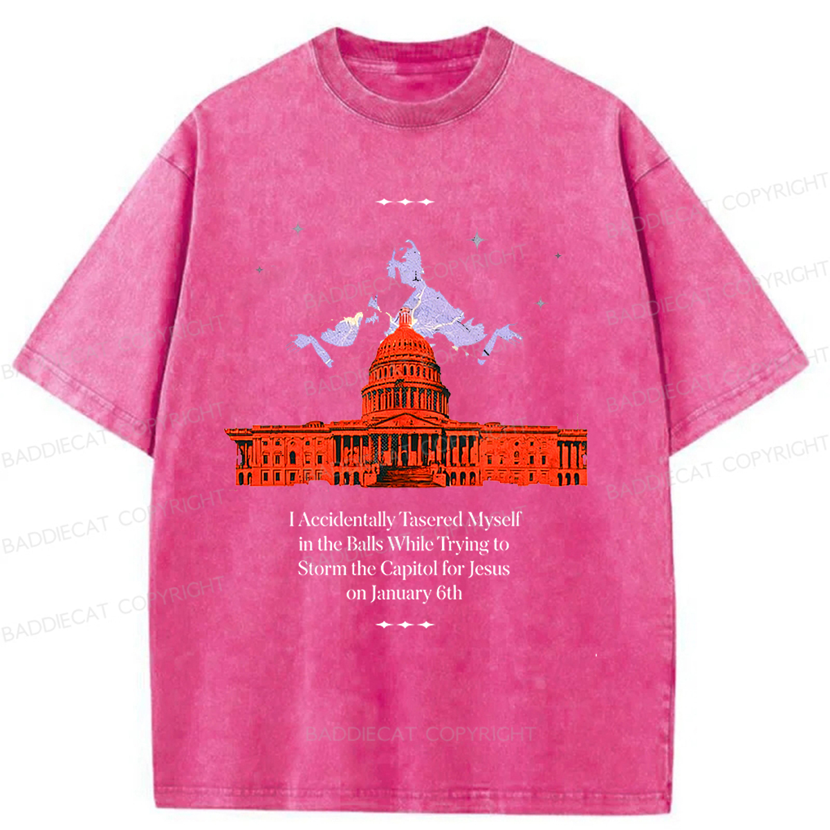 Baddiecat Love Jesus Washed T-shirt