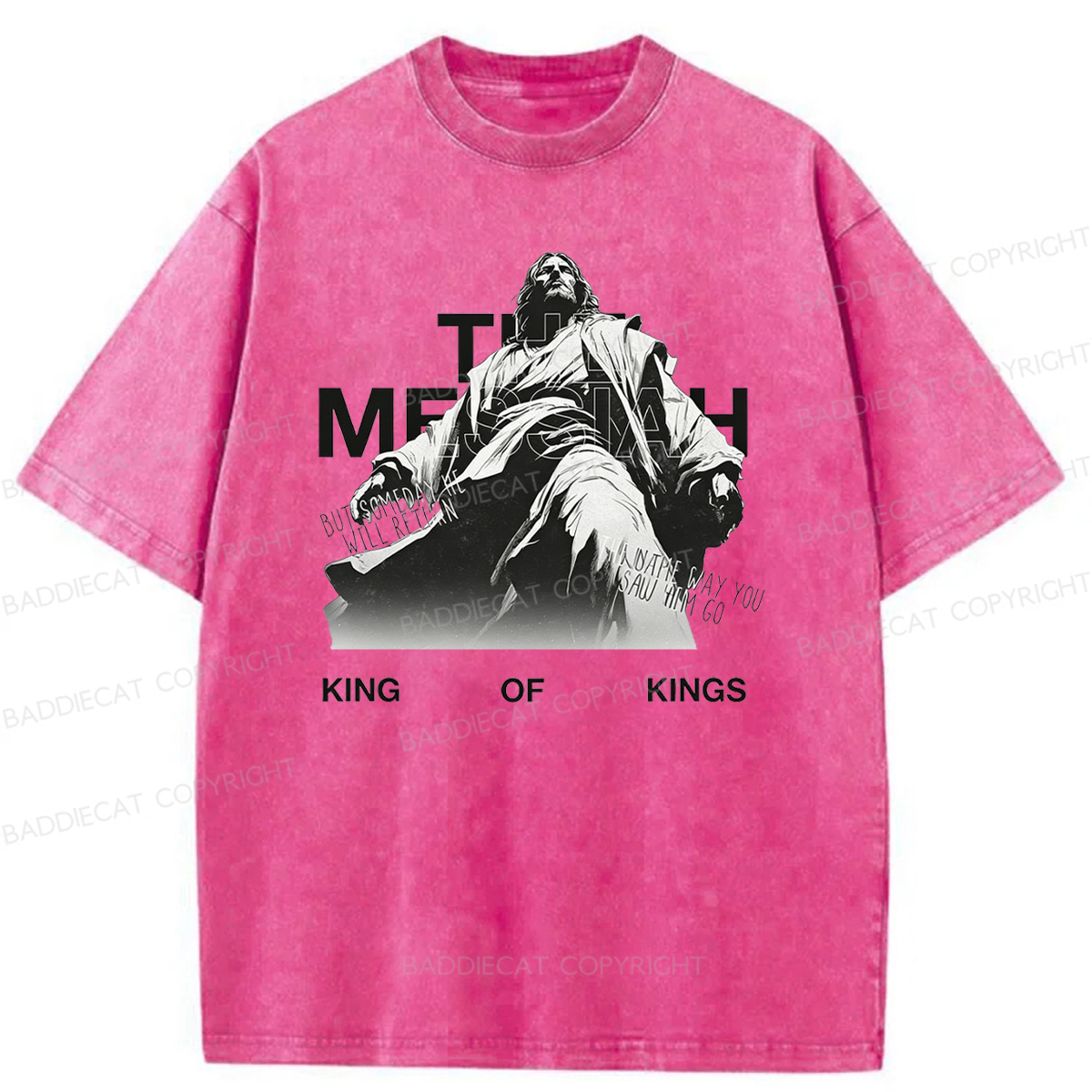 Baddiecat King Of Kings The Messiah Washed T-shirt