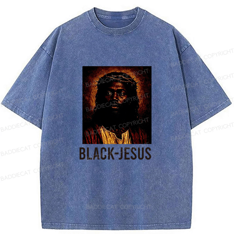 Baddiecat Black Jesus Washed T-shirt