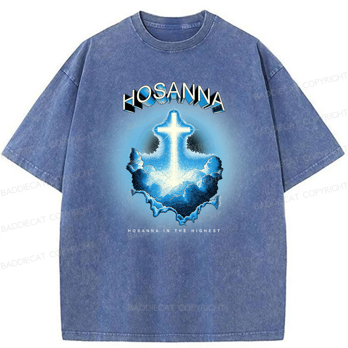 Baddiecat Hosanna In The Highest Washed T-shirt