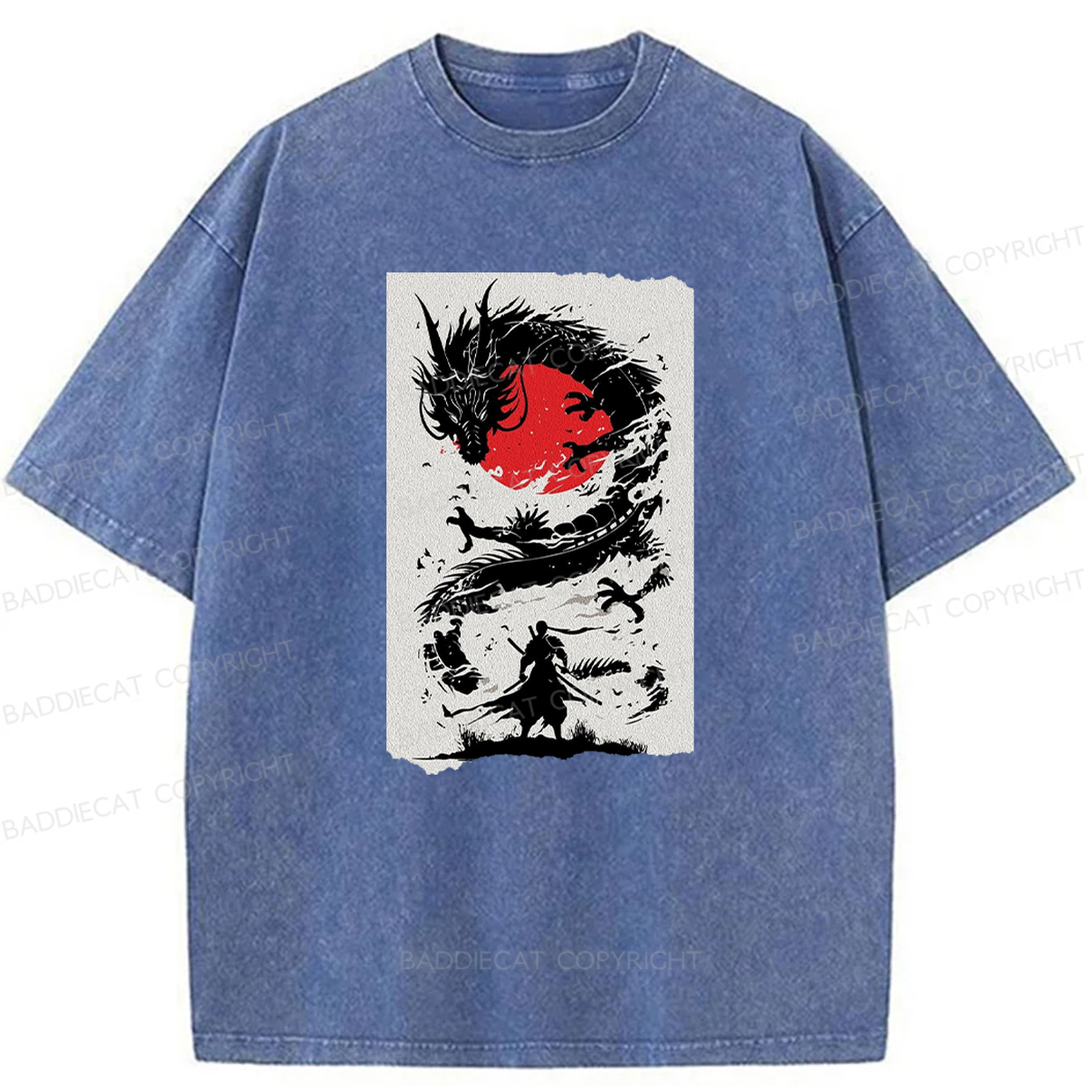 Baddiecat Dragon Slayer Washed T-shirt
