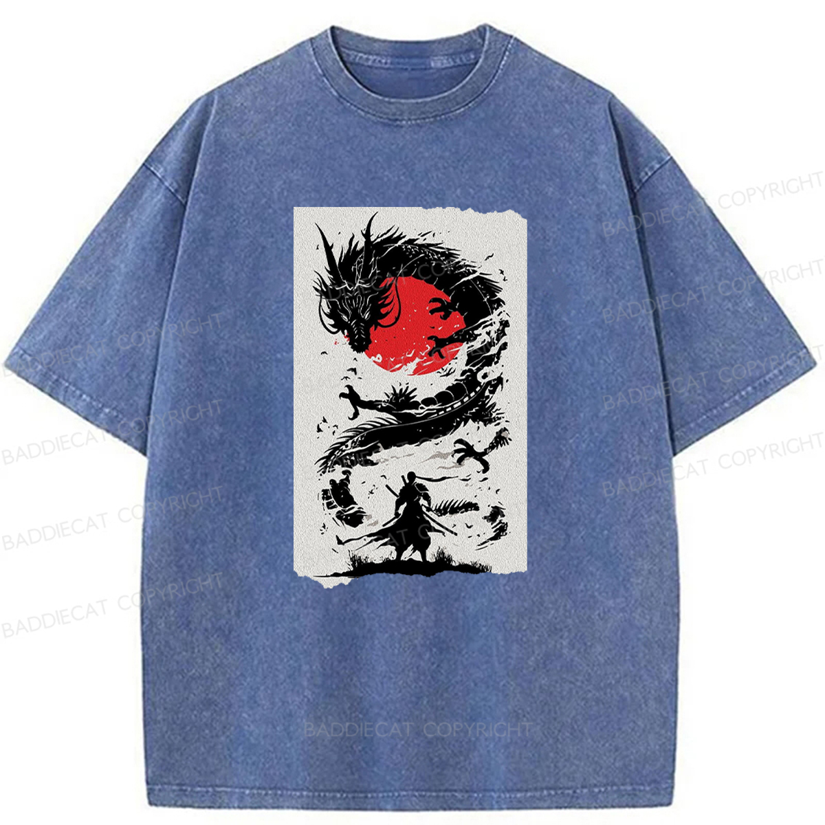 Baddiecat Dragon Slayer Washed T-shirt
