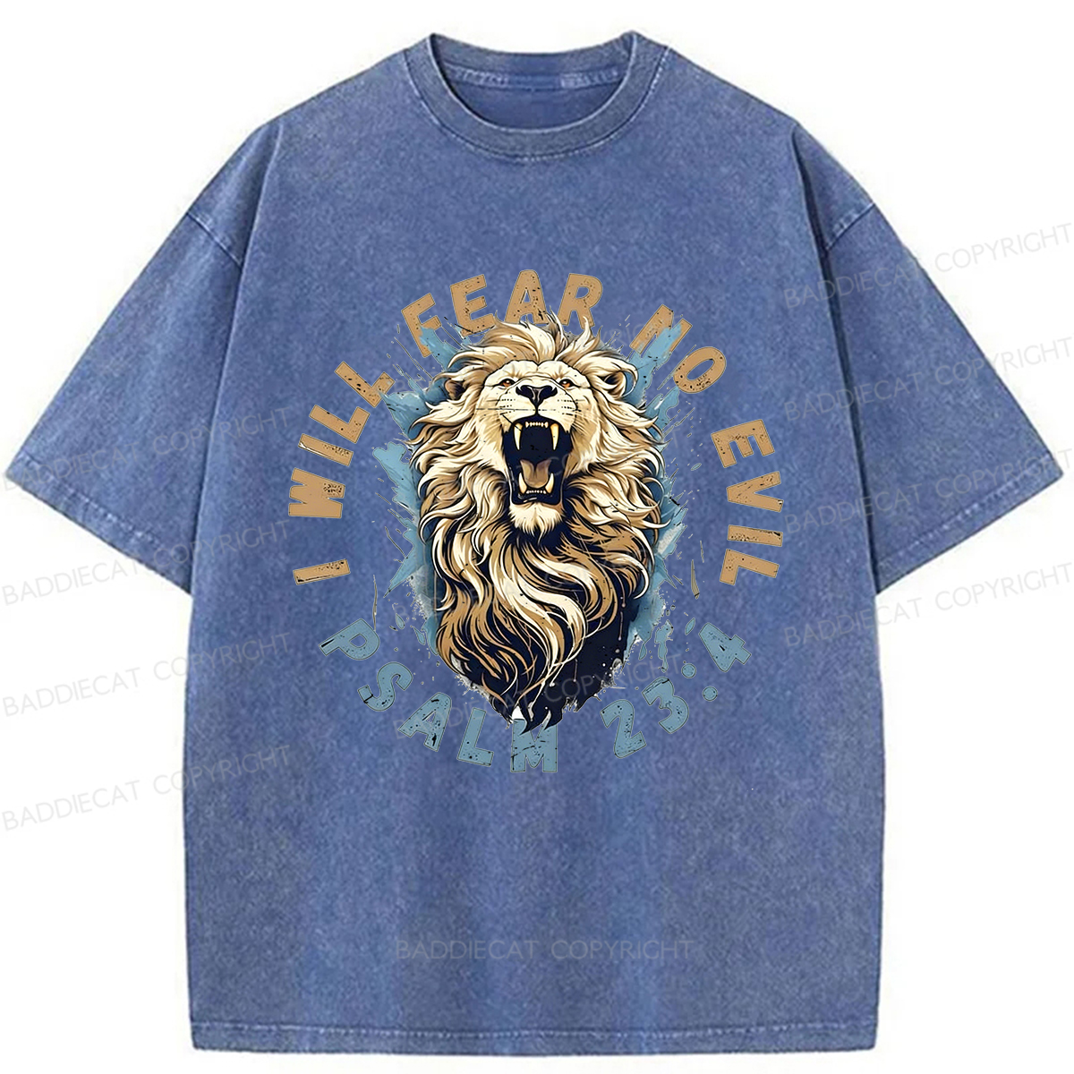 Baddiecat Lion of Judah Washed T-shirt