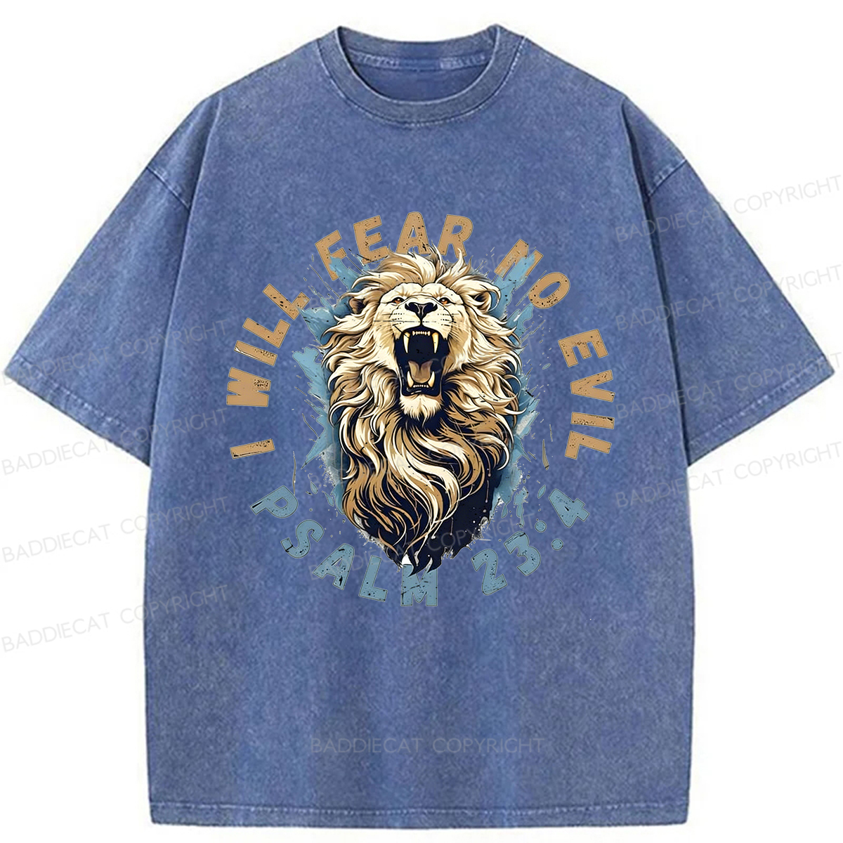 Baddiecat Lion of Judah Washed T-shirt