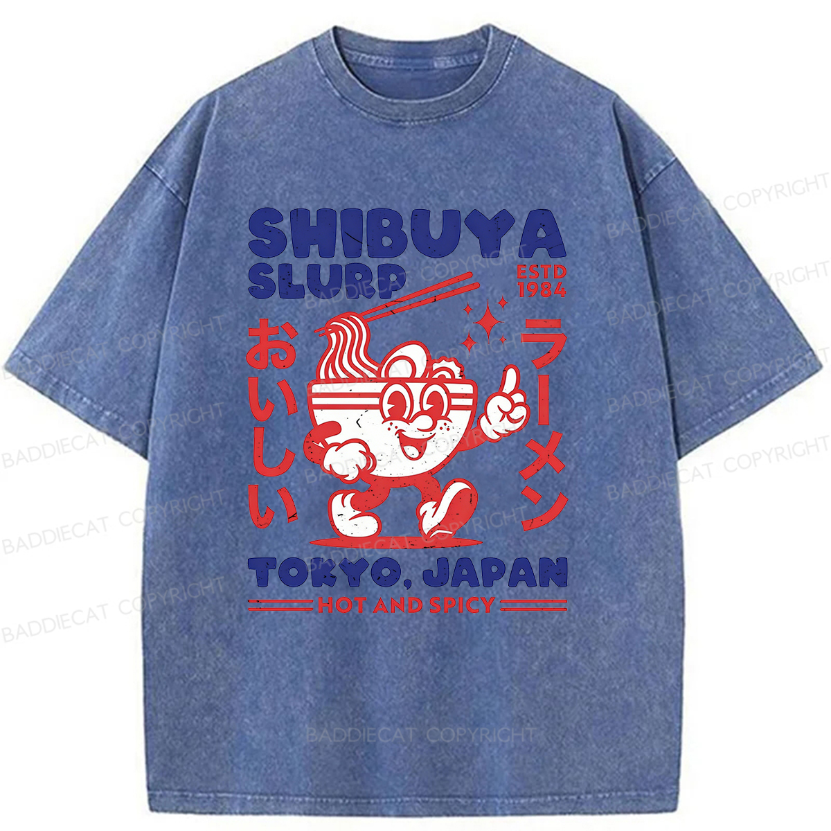Baddiecat Shibuya Slurp Washed T-shirt