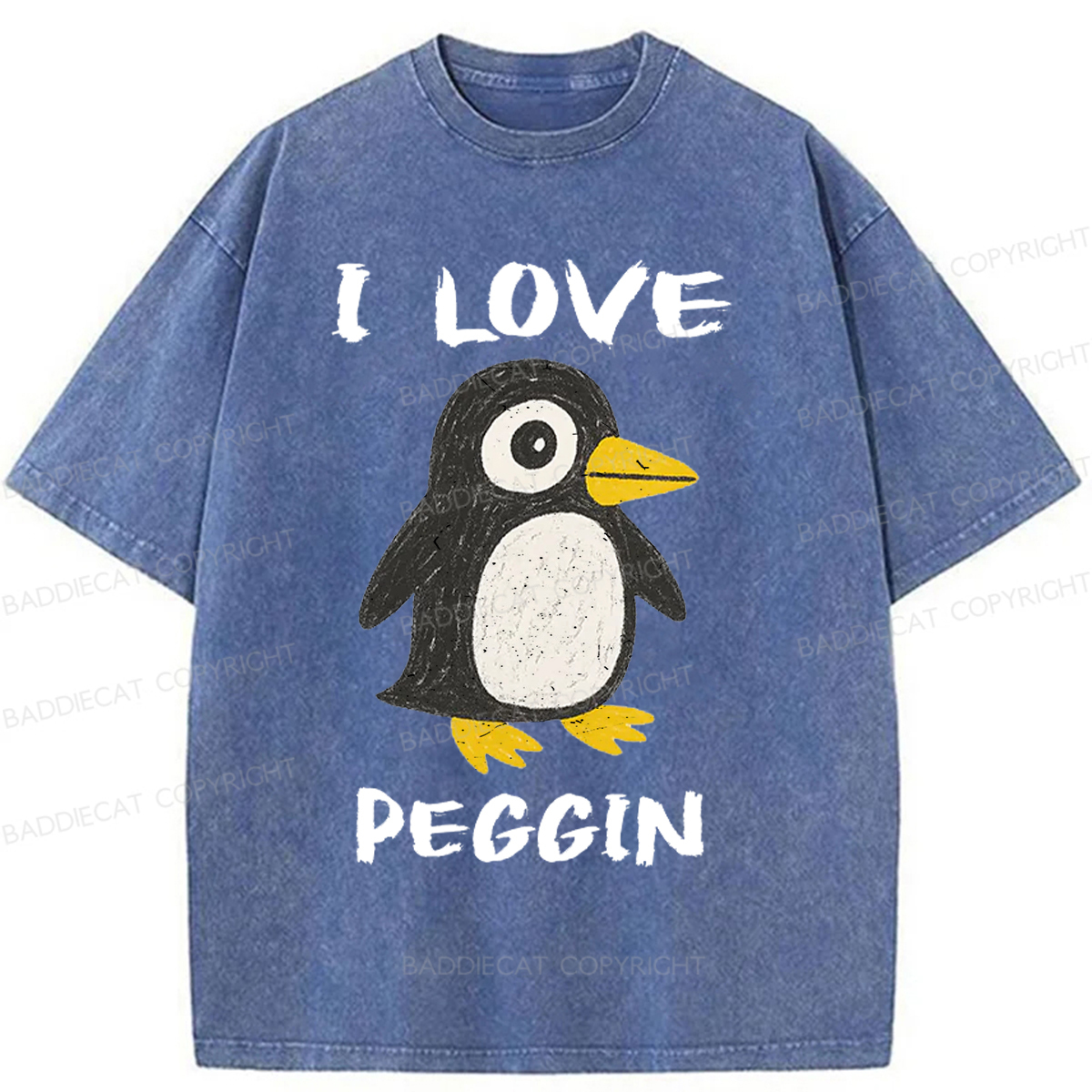 Baddiecat I LOVE PEGGING Washed T-shirt