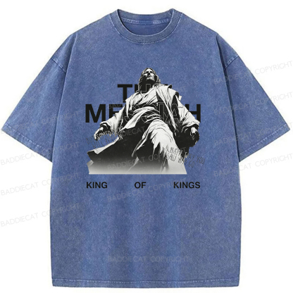 Baddiecat King Of Kings The Messiah Washed T-shirt