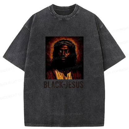 Baddiecat Black Jesus Washed T-shirt
