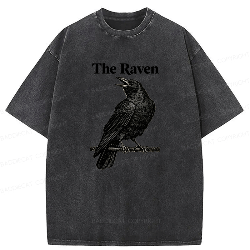 Baddiecat The Raven Washed T-shirt