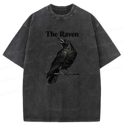 Baddiecat The Raven Washed T-shirt