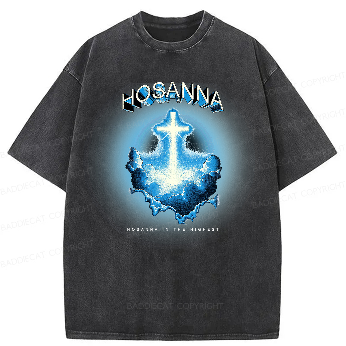 Baddiecat Hosanna In The Highest Washed T-shirt