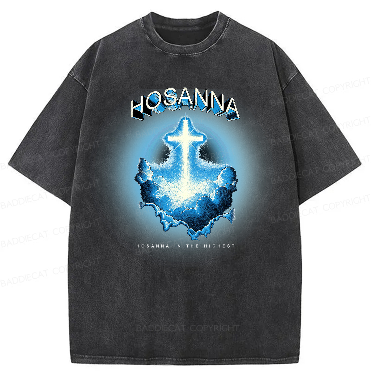 Baddiecat Hosanna In The Highest Washed T-shirt