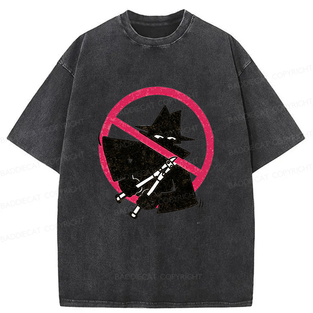 Baddiecat Intruder Washed T-shirt