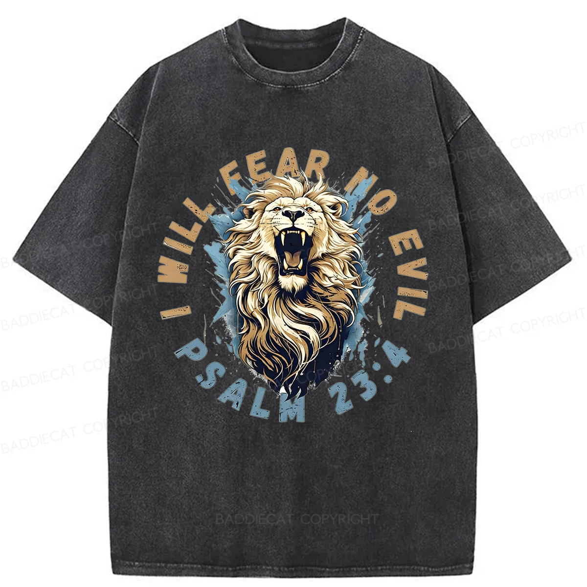 Baddiecat Lion of Judah Washed T-shirt