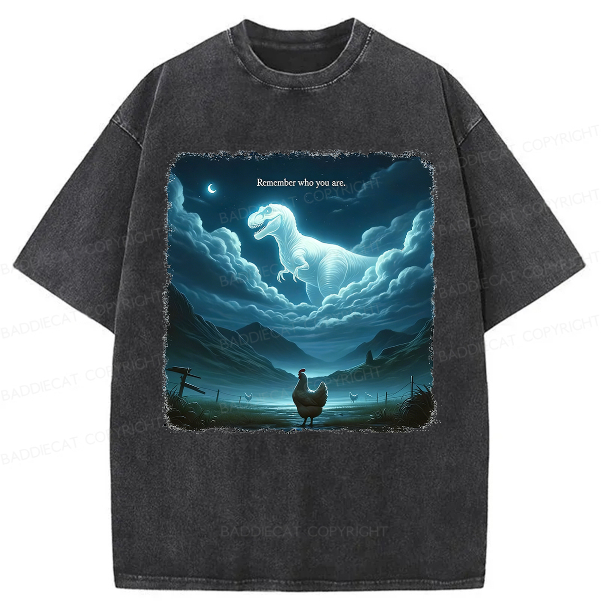 Baddiecat Remember Who You Are Washed T-shirt