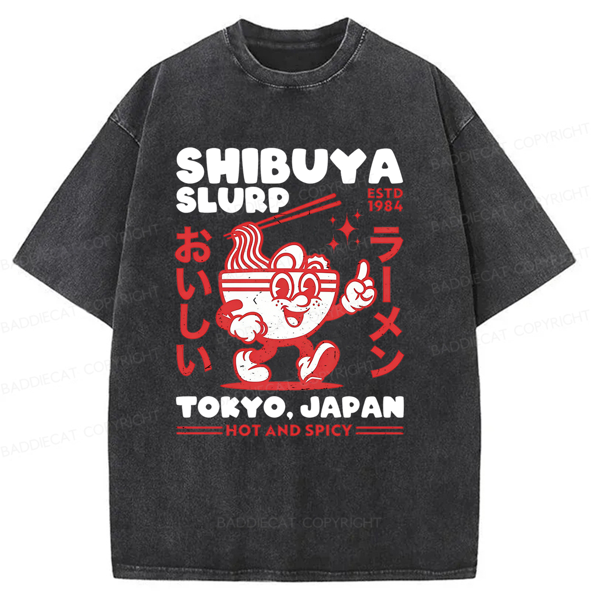 Baddiecat Shibuya Slurp Washed T-shirt