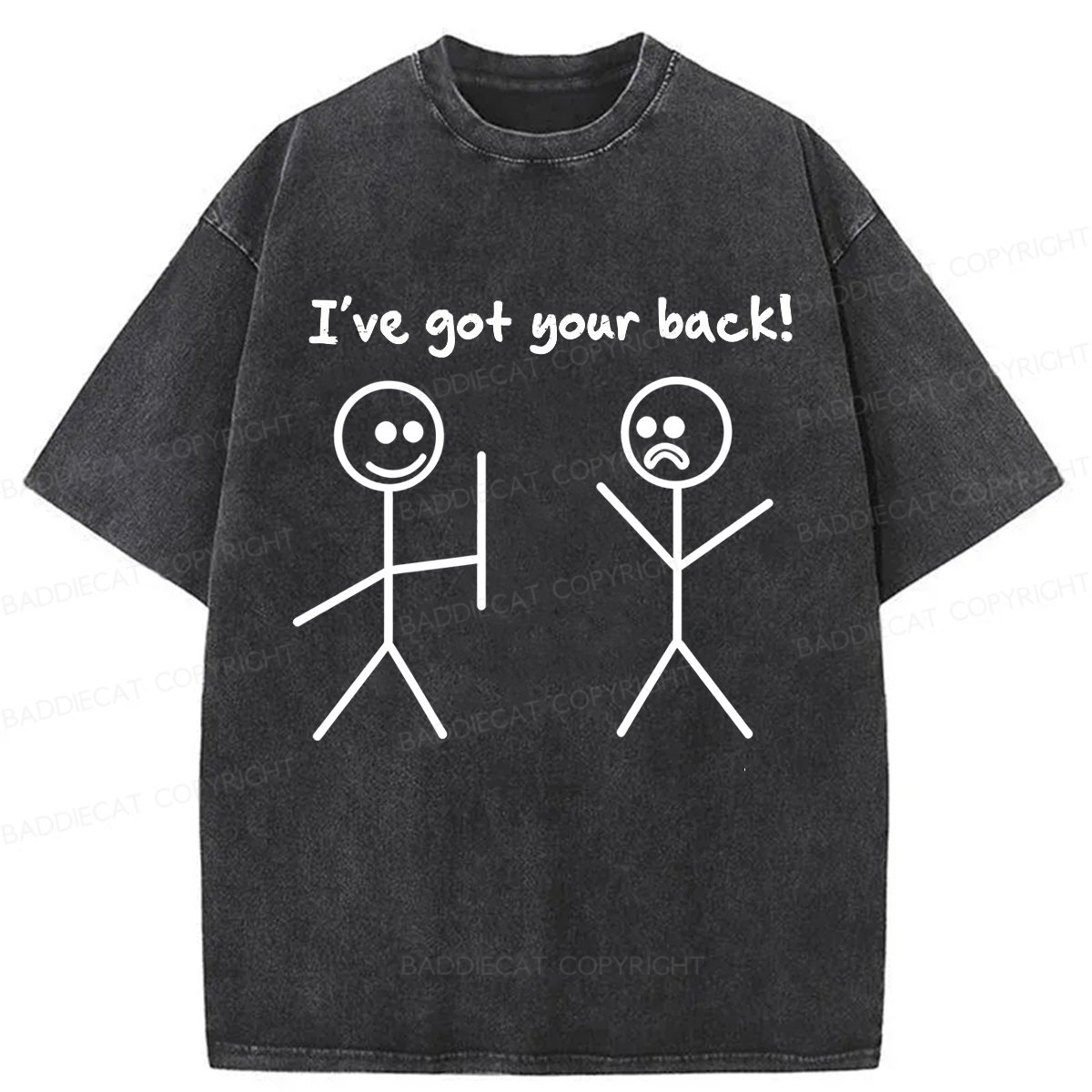 Baddiecat I've Got Your Back Washed T-shirt