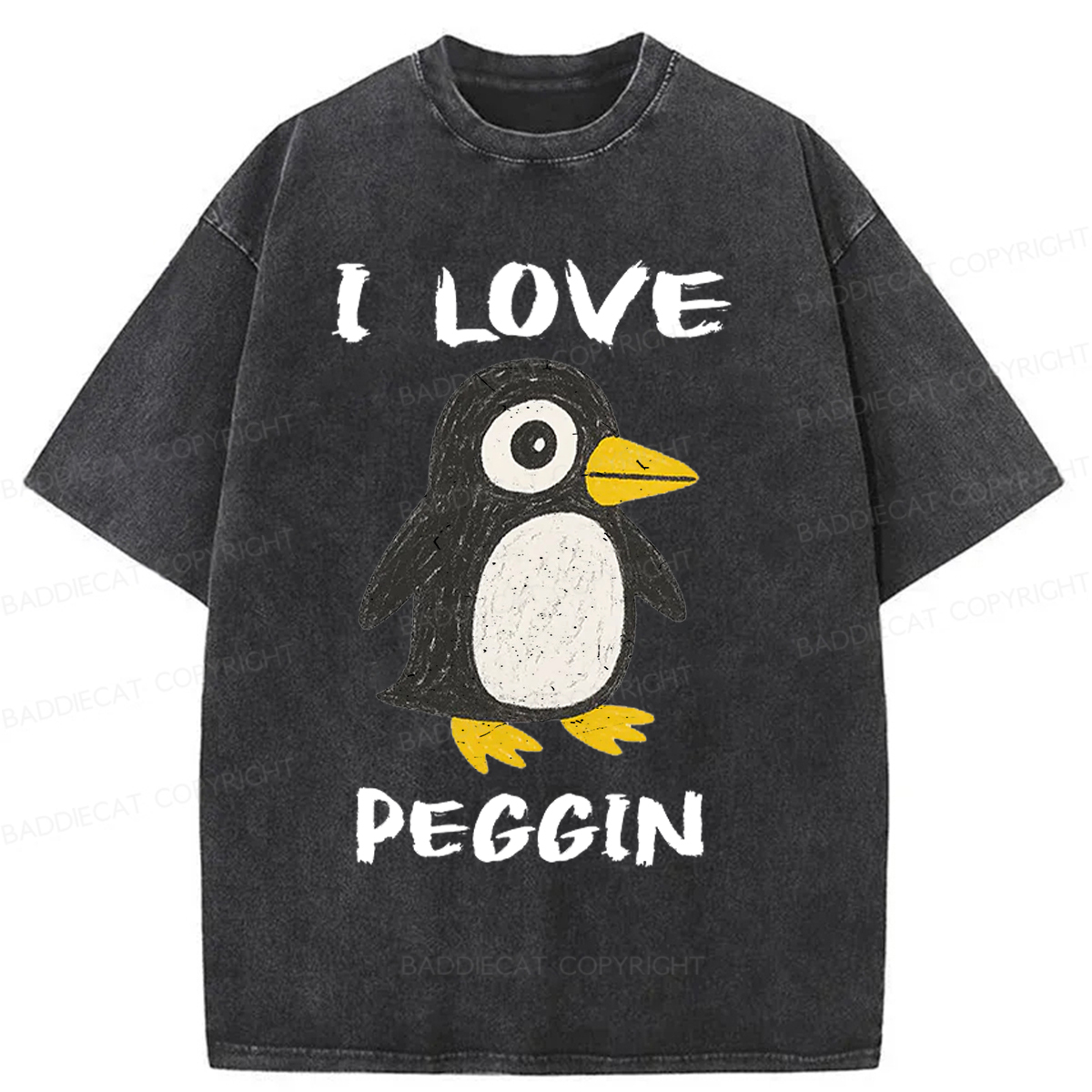 Baddiecat I LOVE PEGGING Washed T-shirt